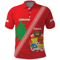 Tonga And Lebanon Polo Shirt 2026 Together Half Style