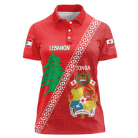 Tonga And Lebanon Women Polo Shirt 2026 Together Half Style