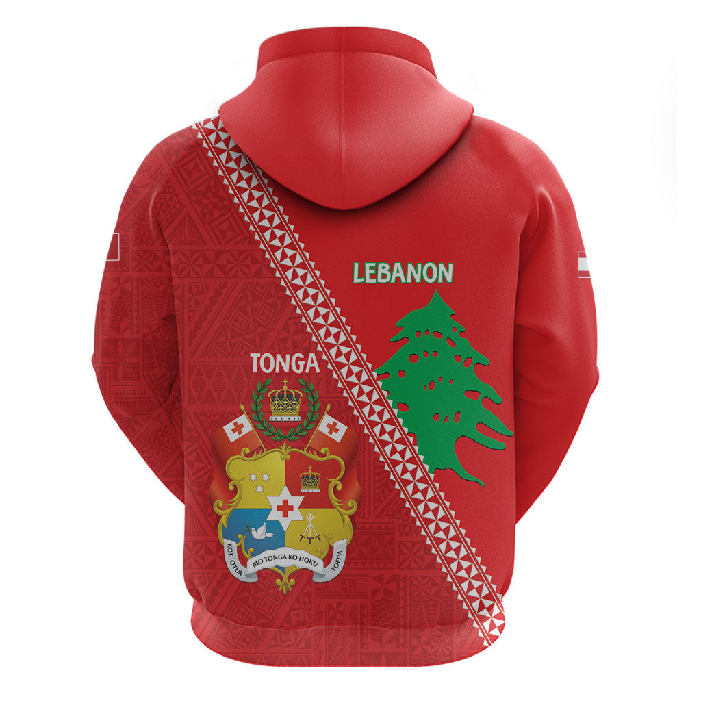 Tonga And Lebanon Zip Hoodie 2026 Together Half Style