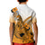 Hawaii Kid Polo Shirt Polynesian Shark Tattoo With Plumeria Orange Gradient LT14 - Polynesian Pride