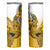 Hawaii Skinny Tumbler Polynesian Shark Tattoo With Plumeria Gold Gradient