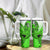 Hawaii Tumbler With Handle Polynesian Shark Tattoo With Plumeria Green Gradient