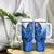 Hawaii Tumbler With Handle Polynesian Shark Tattoo With Plumeria Blue Gradient