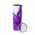 Hawaii Skinny Tumbler Polynesian Shark Tattoo With Plumeria Purple Gradient