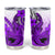 Hawaii Tumbler Cup Polynesian Shark Tattoo With Plumeria Purple Gradient