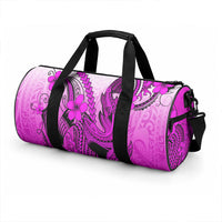 Hawaii Duffle Bag Polynesian Shark Tattoo With Plumeria Pink Gradient LT14 - Polynesian Pride