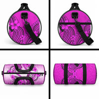 Hawaii Duffle Bag Polynesian Shark Tattoo With Plumeria Pink Gradient LT14 - Polynesian Pride