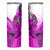 Hawaii Skinny Tumbler Polynesian Shark Tattoo With Plumeria Pink Gradient