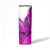 Hawaii Skinny Tumbler Polynesian Shark Tattoo With Plumeria Pink Gradient