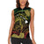 Personalised Hawaii Nene Goose Women Sleeveless Polo Shirt Hawaiian Map Hibiscus Polynesian Art - Reggae Gradient