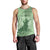 Personalised Hawaii Monk Seal Men Tank Top Polynesian Tattoo With Tropical Flowers - Green Pastel