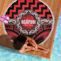 Aotearoa Ngapuhi Beach Blanket Maori Iwi Poutama Puhoro Tattoo