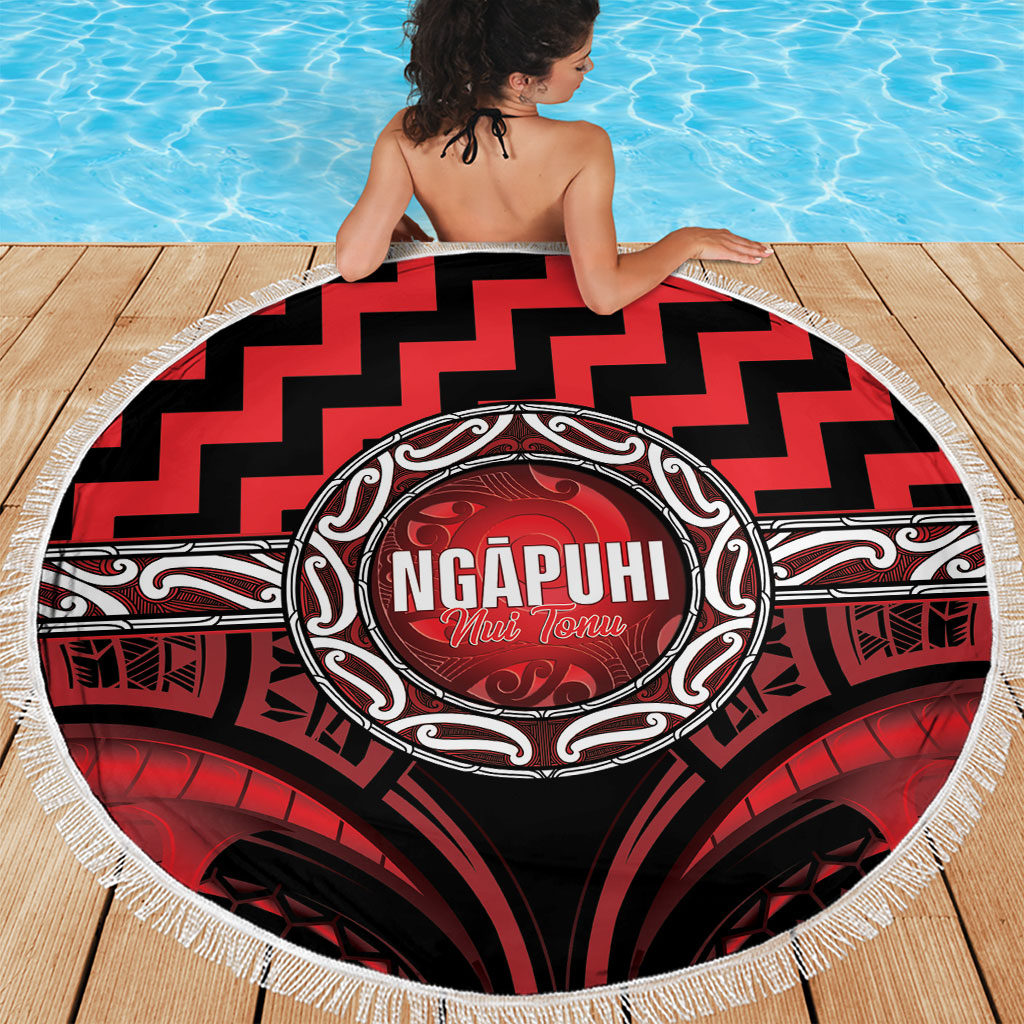 Aotearoa Ngapuhi Beach Blanket Maori Iwi Poutama Puhoro Tattoo
