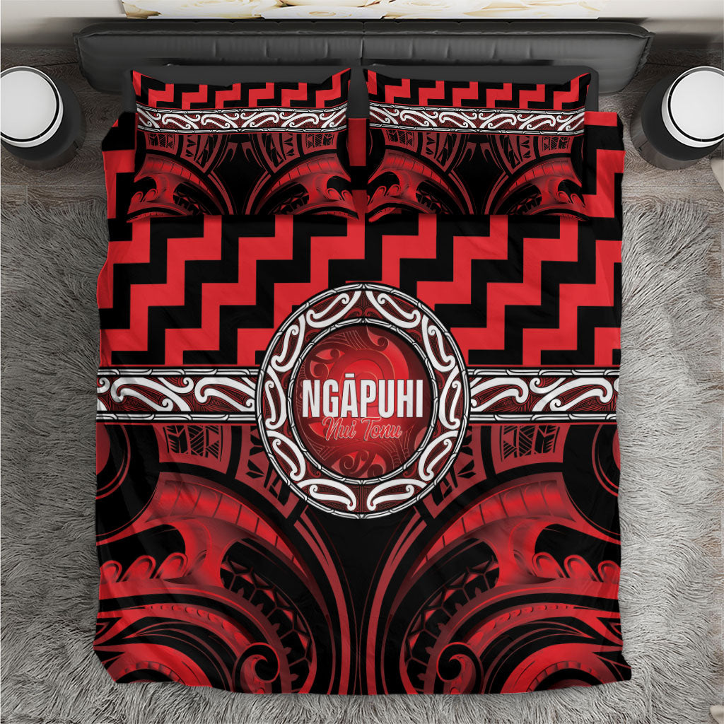 Aotearoa Ngapuhi Bedding Set Maori Iwi Poutama Puhoro Tattoo