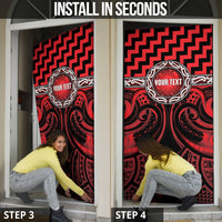 Aotearoa Ngapuhi Personalised Door Cover Maori Iwi Poutama Puhoro Tattoo