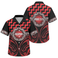 Aotearoa Ngapuhi Personalised Family Matching Short Sleeve Bodycon Dress and Hawaiian Shirt Maori Iwi Poutama Puhoro Tattoo