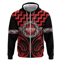 Aotearoa Ngapuhi Personalised Hoodie Maori Iwi Poutama Puhoro Tattoo