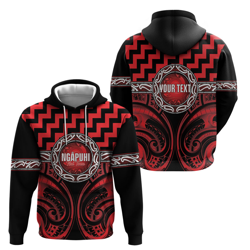 Aotearoa Ngapuhi Personalised Hoodie Maori Iwi Poutama Puhoro Tattoo