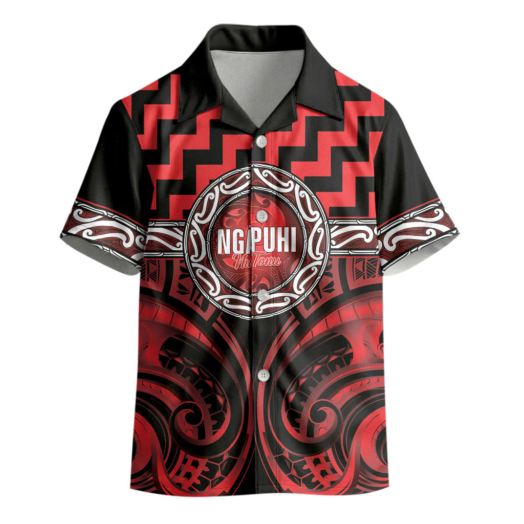 Aotearoa Ngapuhi Personalised Kid Hawaiian Shirt Maori Iwi Poutama Puhoro Tattoo