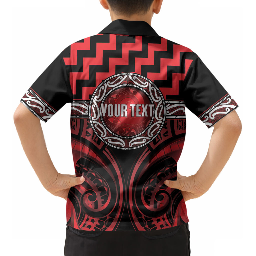 Aotearoa Ngapuhi Personalised Kid Hawaiian Shirt Maori Iwi Poutama Puhoro Tattoo