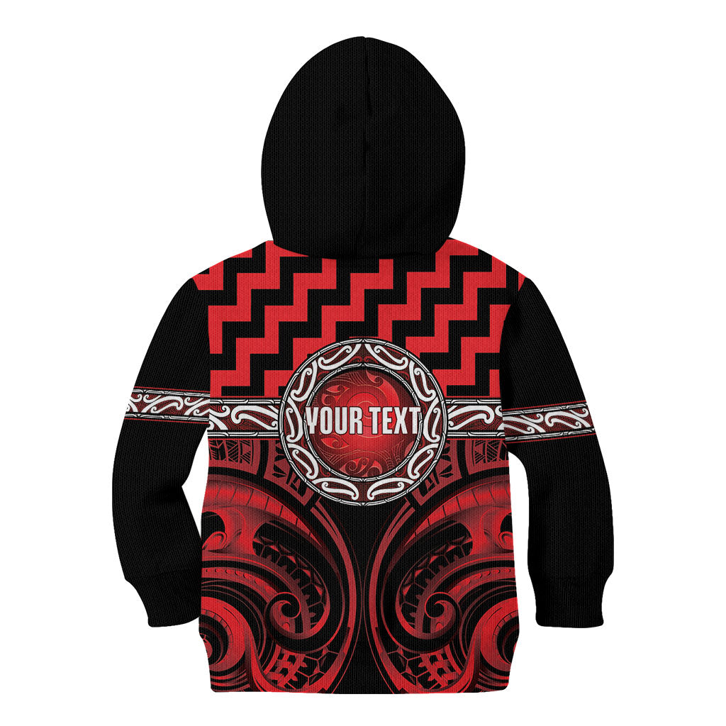 Aotearoa Ngapuhi Personalised Kid Hoodie Maori Iwi Poutama Puhoro Tattoo