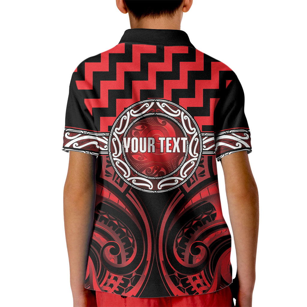 Aotearoa Ngapuhi Personalised Kid Polo Shirt Maori Iwi Poutama Puhoro Tattoo