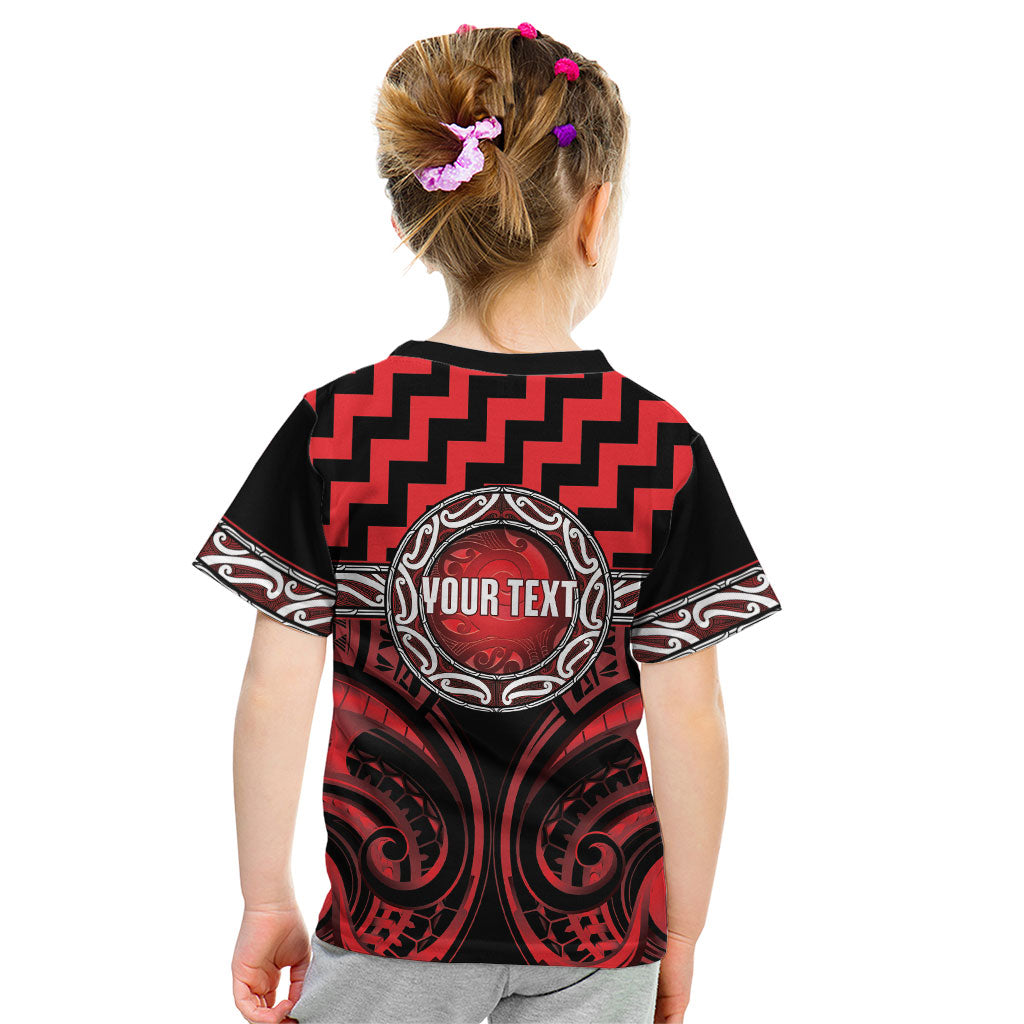 Aotearoa Ngapuhi Personalised Kid T Shirt Maori Iwi Poutama Puhoro Tattoo