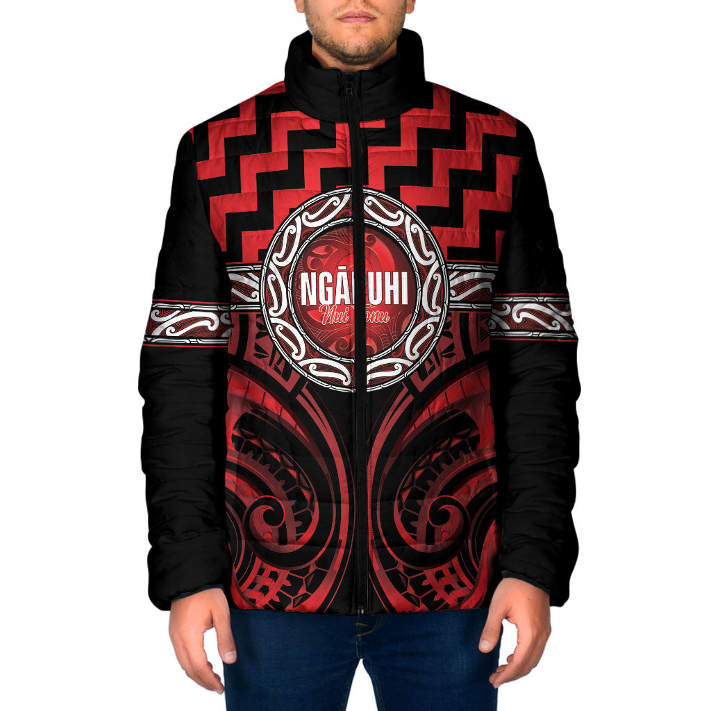 Aotearoa Ngapuhi Personalised Padded Jacket Maori Iwi Poutama Puhoro Tattoo