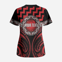 Aotearoa Ngapuhi Personalised Scrub Top Maori Iwi Poutama Puhoro Tattoo