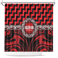Aotearoa Ngapuhi Shower Curtain Maori Iwi Poutama Puhoro Tattoo
