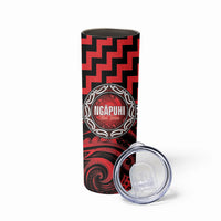 Aotearoa Ngapuhi Personalised Skinny Tumbler Maori Iwi Poutama Puhoro Tattoo