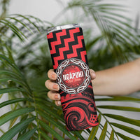 Aotearoa Ngapuhi Personalised Skinny Tumbler Maori Iwi Poutama Puhoro Tattoo