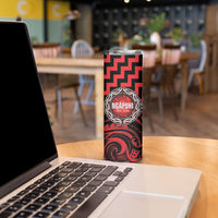 Aotearoa Ngapuhi Personalised Skinny Tumbler Maori Iwi Poutama Puhoro Tattoo