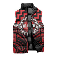 Aotearoa Ngapuhi Personalised Sleeveless Puffer Jacket Maori Iwi Poutama Puhoro Tattoo
