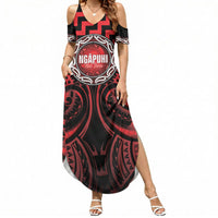 Aotearoa Ngapuhi Personalised Summer Maxi Dress Maori Iwi Poutama Puhoro Tattoo