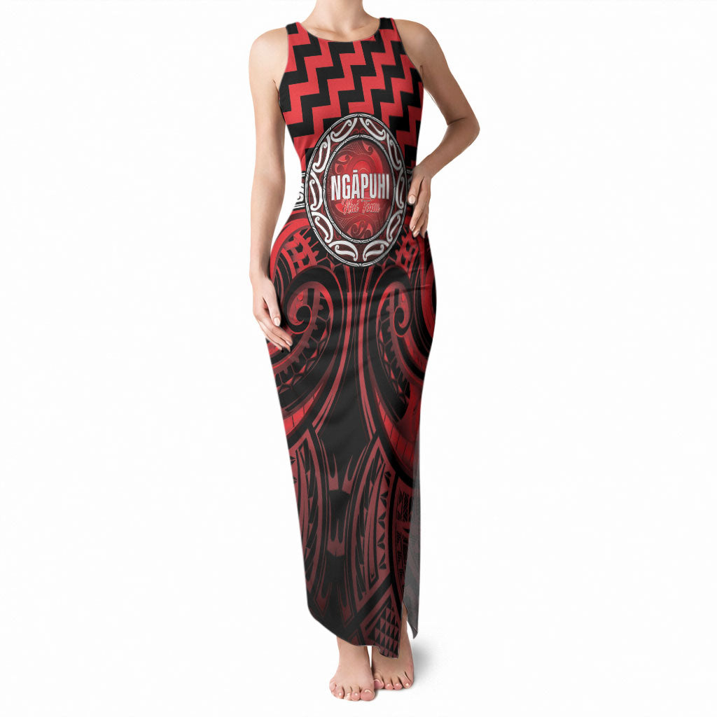 Aotearoa Ngapuhi Personalised Tank Maxi Dress Maori Iwi Poutama Puhoro Tattoo
