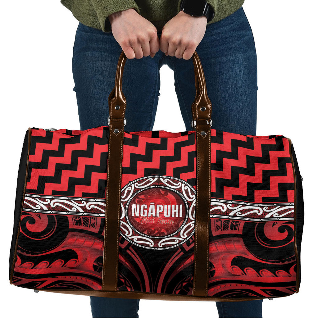 Aotearoa Ngapuhi Travel Bag Maori Iwi Poutama Puhoro Tattoo