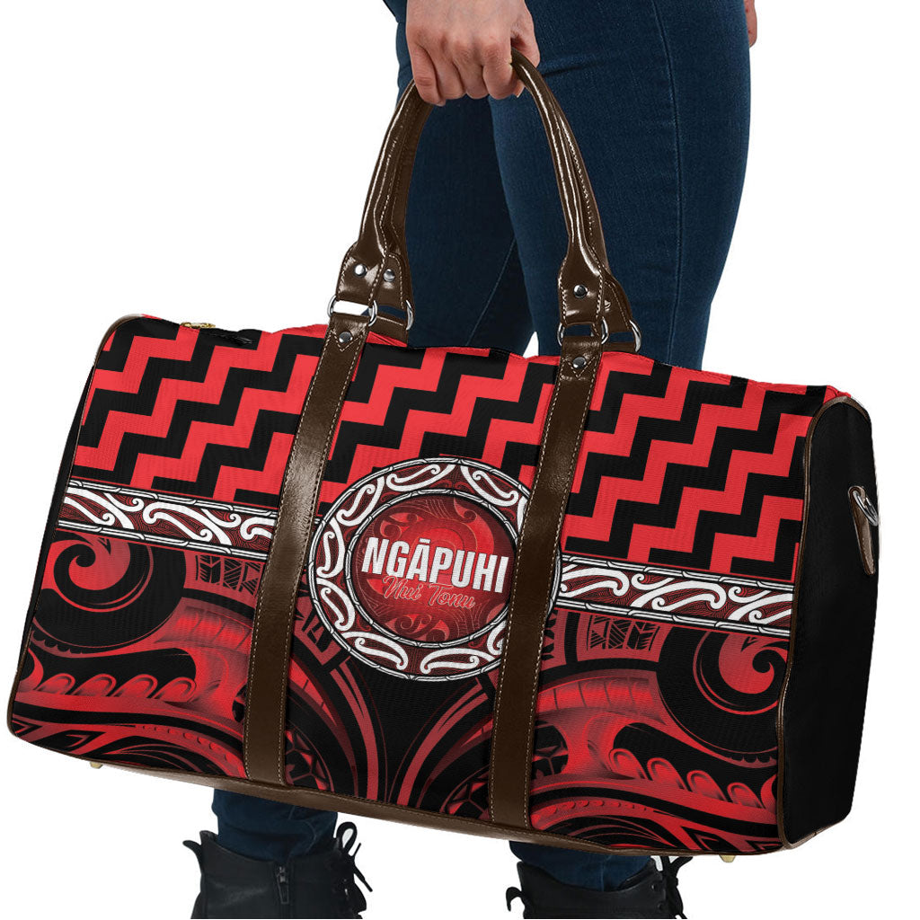 Aotearoa Ngapuhi Travel Bag Maori Iwi Poutama Puhoro Tattoo