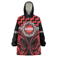 Aotearoa Ngapuhi Personalised Wearable Blanket Hoodie Maori Iwi Poutama Puhoro Tattoo