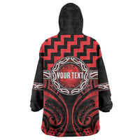 Aotearoa Ngapuhi Personalised Wearable Blanket Hoodie Maori Iwi Poutama Puhoro Tattoo