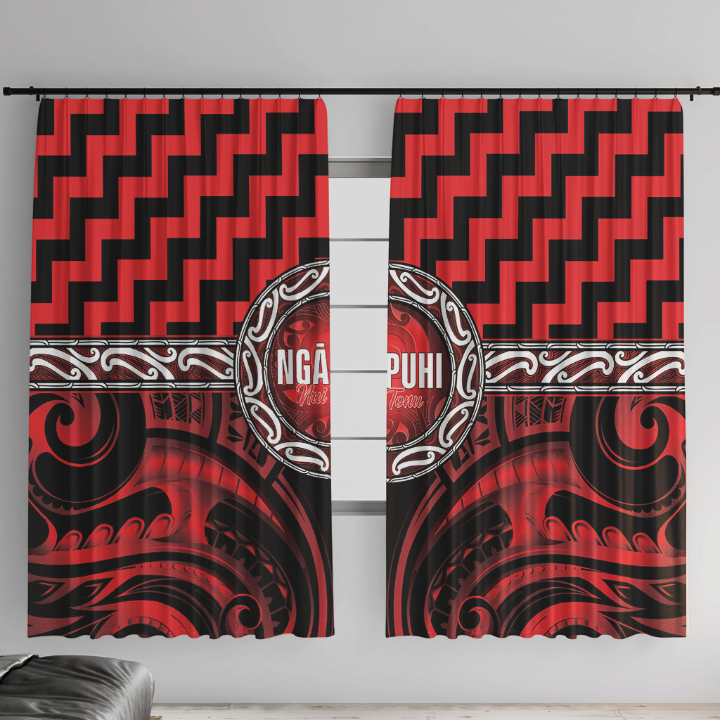 Aotearoa Ngapuhi Window Curtain Maori Iwi Poutama Puhoro Tattoo