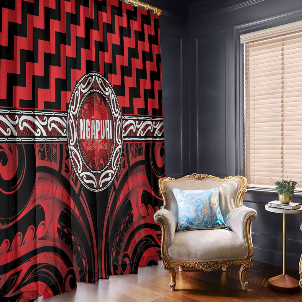 Aotearoa Ngapuhi Window Curtain Maori Iwi Poutama Puhoro Tattoo