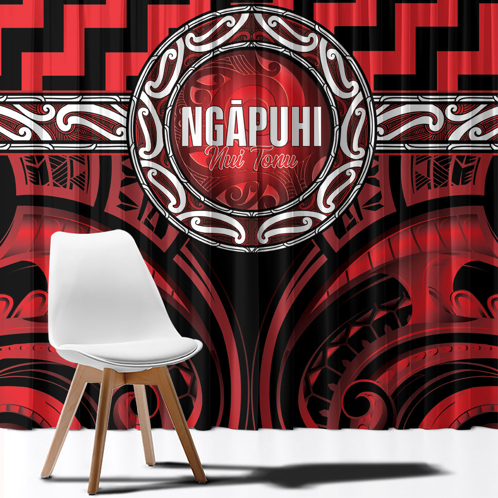 Aotearoa Ngapuhi Window Curtain Maori Iwi Poutama Puhoro Tattoo