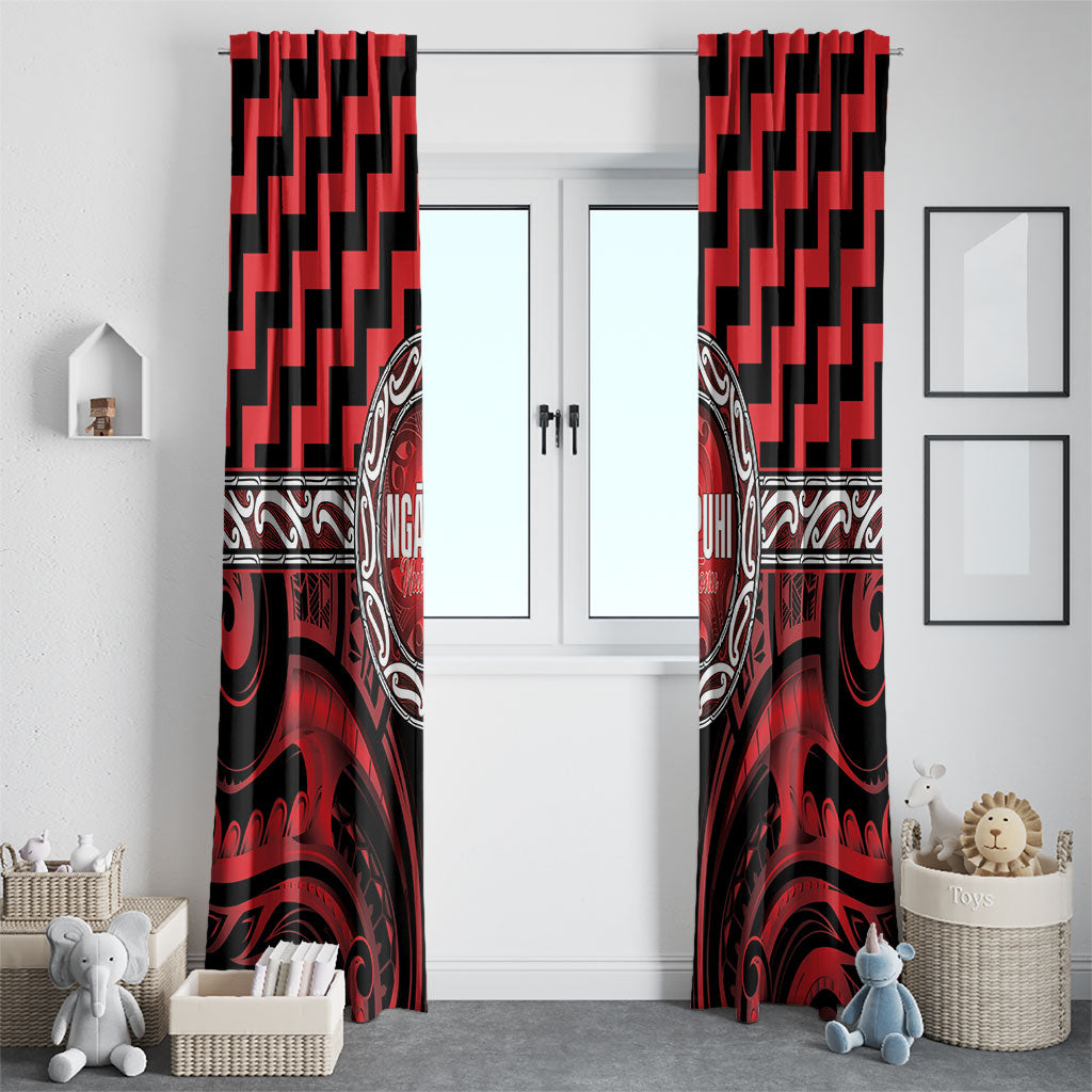 Aotearoa Ngapuhi Window Curtain Maori Iwi Poutama Puhoro Tattoo