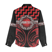 Aotearoa Ngapuhi Personalised Women Casual Shirt Maori Iwi Poutama Puhoro Tattoo