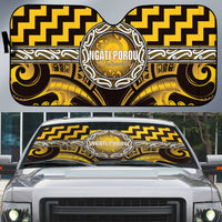 Aotearoa Ngati Porou Auto Sun Shade Maori Iwi Poutama Puhoro Tattoo