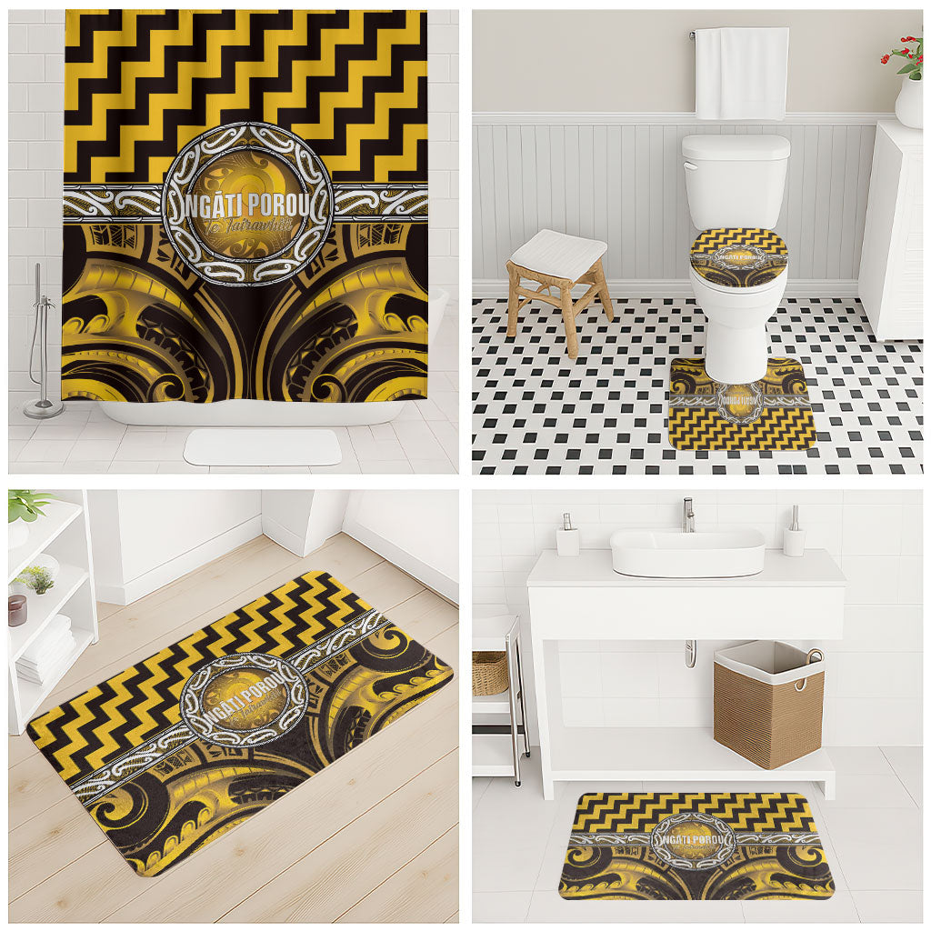 Aotearoa Ngati Porou Bathroom Set Maori Iwi Poutama Puhoro Tattoo