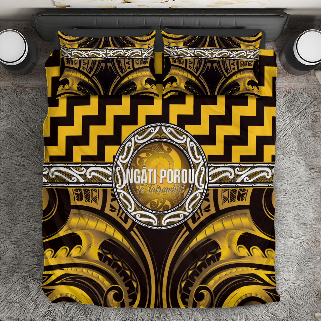 Aotearoa Ngati Porou Bedding Set Maori Iwi Poutama Puhoro Tattoo