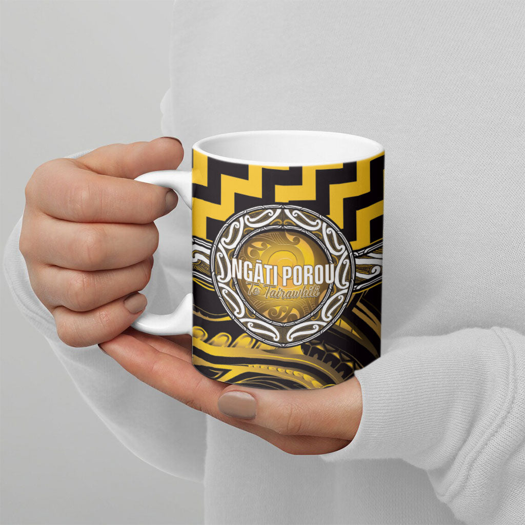 Aotearoa Ngati Porou Personalised Ceramic Mug Maori Iwi Poutama Puhoro Tattoo