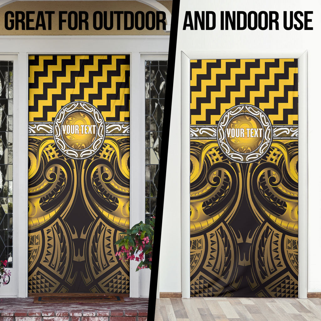 Aotearoa Ngati Porou Personalised Door Cover Maori Iwi Poutama Puhoro Tattoo